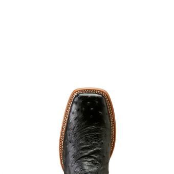 Ariat Men's Showboat Full-Quill Ostrich Boots - Black #5