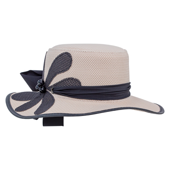 SolAir Flora Floppy Mesh Sun Hat - Ivory/Size Small