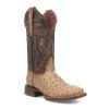 Dan Post Kylo Full Quill Ostrich Western Boots - Taupe/Chocolate