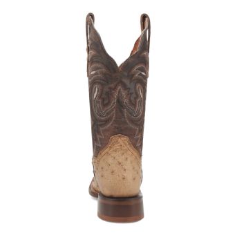 Dan Post Kylo Full Quill Ostrich Western Boots - Taupe/Chocolate #4