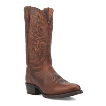 Dan Post Men's Cottonwood R Toe Leather Western Boots - Rust
