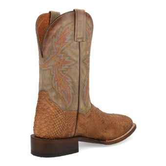 Dan Post Cowboy Certified Dry Gulch Back-Cut Python Boots - Tan/Bone #10