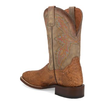 Dan Post Cowboy Certified Dry Gulch Back-Cut Python Boots - Tan/Bone #9