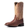 Ariat Men's Night Life Ultra Smooth Quill Ostrich Boots - Antique Tobacco/Sorrel Brown