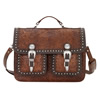Cattle Drive 2 Compartment Briefcase - Chocolate Brown