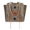 American West Navajo Soul Zip-Top Tote - Charcoal Brown