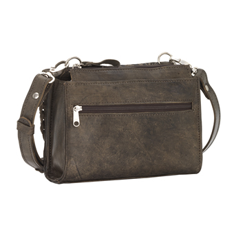 American West Mohave Canyon Crossbody Bag/Wallet - Distressed Charcoal #2