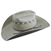 American Hat Co 15★ 3100 Fancy Vent Two-Tone Straw Hat - Grey/Wheat