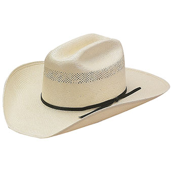American Hat Co 20★ 7104 Vented Shantung Straw Hat - Clear Lacquer #2