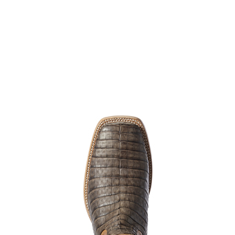 Ariat Men's Relentless Winner's Circle Caiman Belly Western Boots - Chocolate/Tough Maple #5
