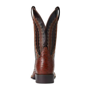 Ariat Men's Quantum Primo Full Quill Ostrich Boots - Antique Tobacco/Thunder Brown #4