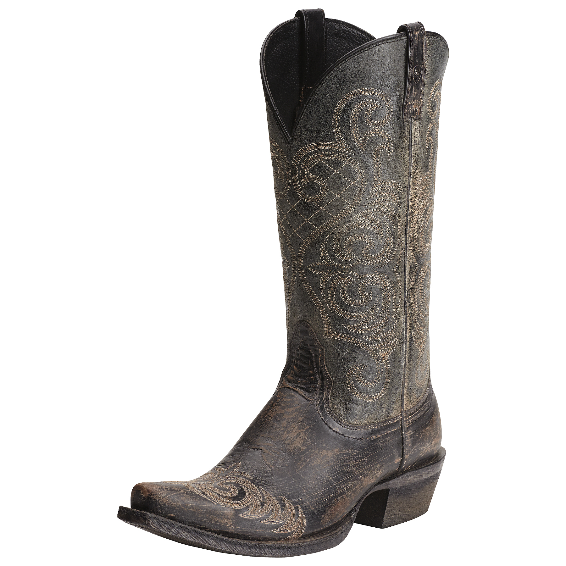 Pungo Ridge - Ariat Bright Lights Fashion Boots - Rustic Black, Women&#39;s Clearance Boots, 10015375