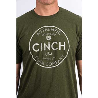 Cinch Men's S/S Logo T-Shirt - Heather Green #3