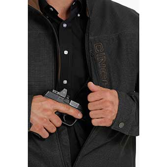 Cinch Men's Textured Bonded Concealed Carry Jacket - Black #4