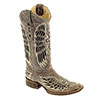 Corral Women's Wings & Cross Square Toe Boots w/Sequins - Brown/Black