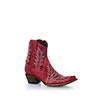 Circle G Women's Embroidery Zipper Ankle Boot - Red
