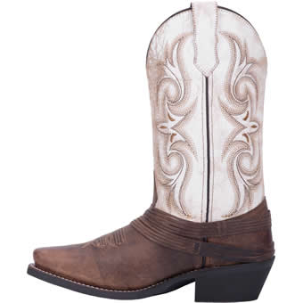 Laredo Women's Myra Leather Boots - Sand/White #5