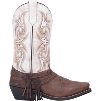 Laredo Women's Myra Leather Boots - Sand/White #6