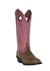 Laredo� Men's Buckaroo All Leather Western Boots - Taupe/Fuschia