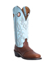 Laredo� Men's Buckaroo All Leather Western Boots - Redwood/ Lt. Blue