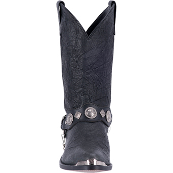 Dingo Men's Suiter Pigskin Harness Boots w/Conchos - Black #5