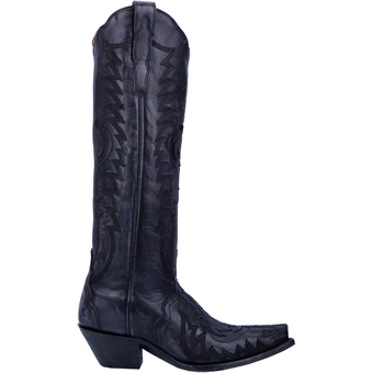 Dan Post Women's Hallie Leather Boots - Black Distressed #2