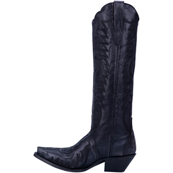 Dan Post Women's Hallie Leather Boots - Black Distressed #3