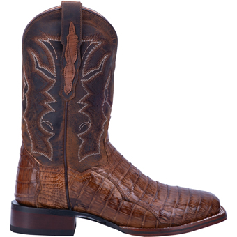Dan Post Cowboy Certified Men's Kingsly Caiman Belly Western Boots - Apache/Chocolate #2