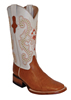 Ferrini� Ladies Cowhide Western Boots - Cognac/Pearl