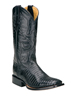Ferrini� Ladies Lizard Square Toe Western Boots - Black