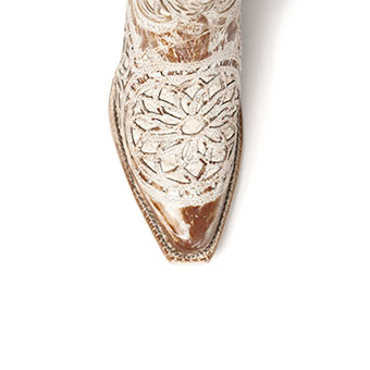 Ferrini Ladies Mandala Shabby Chic Boots - Brown/White #5