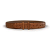 Ferrini Full Quill Ostrich Straight 1 1/2 Belt - Antique Saddle