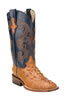 Ferrini� Ladies Caiman Print Western Boots - Cognac/Navy