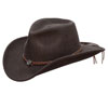 Jack Daniel's® Crushable Wool Hat - Brown w/Braided Leather