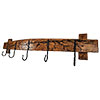 Fractal Burned Wine Stave Pot Rack