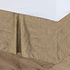 Faux Suede Bedskirt - Tan