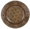 4-Piece Round Rustic Barn Star Charger Plates