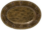 4-Piece Oval Rustic Cross Charger Plates