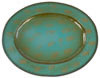 4-Piece Oval Rustic Turquoise Charger Plates