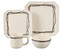 16-Piece Rustic Barbed Wire Dinnerware Set