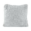 Hand Knit Chess Euro Sham - Grey