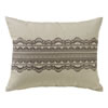 Scallop Lace Design Pillow - Tan