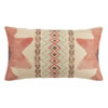 Aztec Burlap Pink Star Lumbar End Pillow
