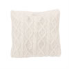 Cable Knit Soft Diamond Throw Pillow - Cream