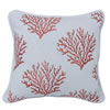 Coral Embroidered Pillow - Salmon