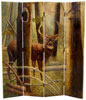 4-Panel Hand Painted Deer Room Divider