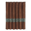 Wyatt Turquoise Scroll Shower Curtain