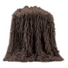 Mongolian Faux Fur Throw Blanket - Chocolate