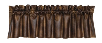 Rustic Faux Leather Valance