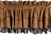 Embroidered Barbed Wire Valance w/ Fringe